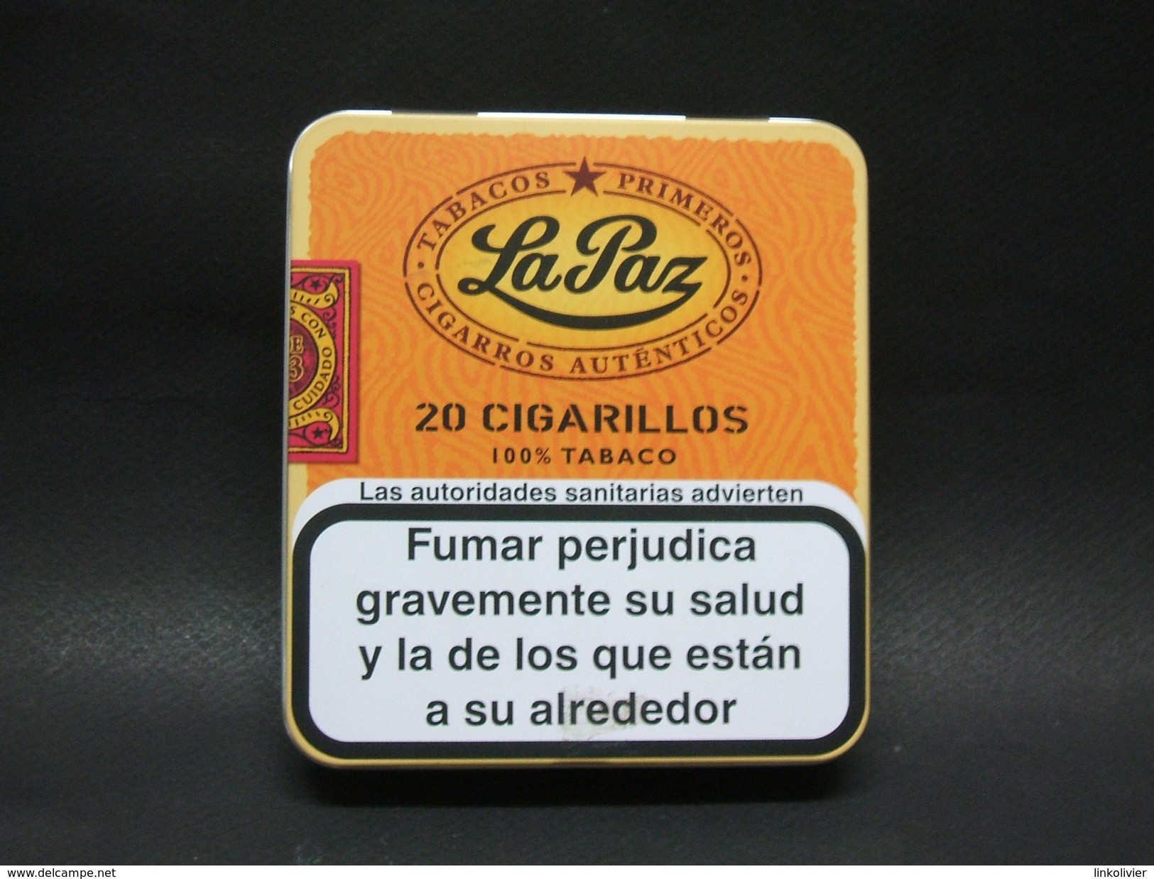 BOITE Métal Vide La Paz (20 Cigares Cigarillos) - Zigarrenetuis