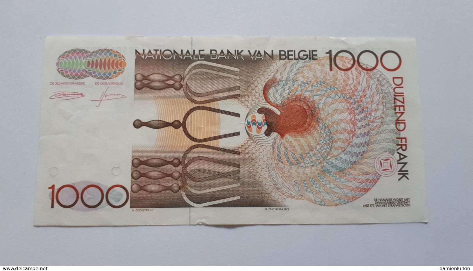 BELGIQUE/BELGIE 1000 FRANCS/FRANK GRETRY 1982-1984 GODEAU-DEMANET SERIE 5 P-144a.3 - 1000 Francs