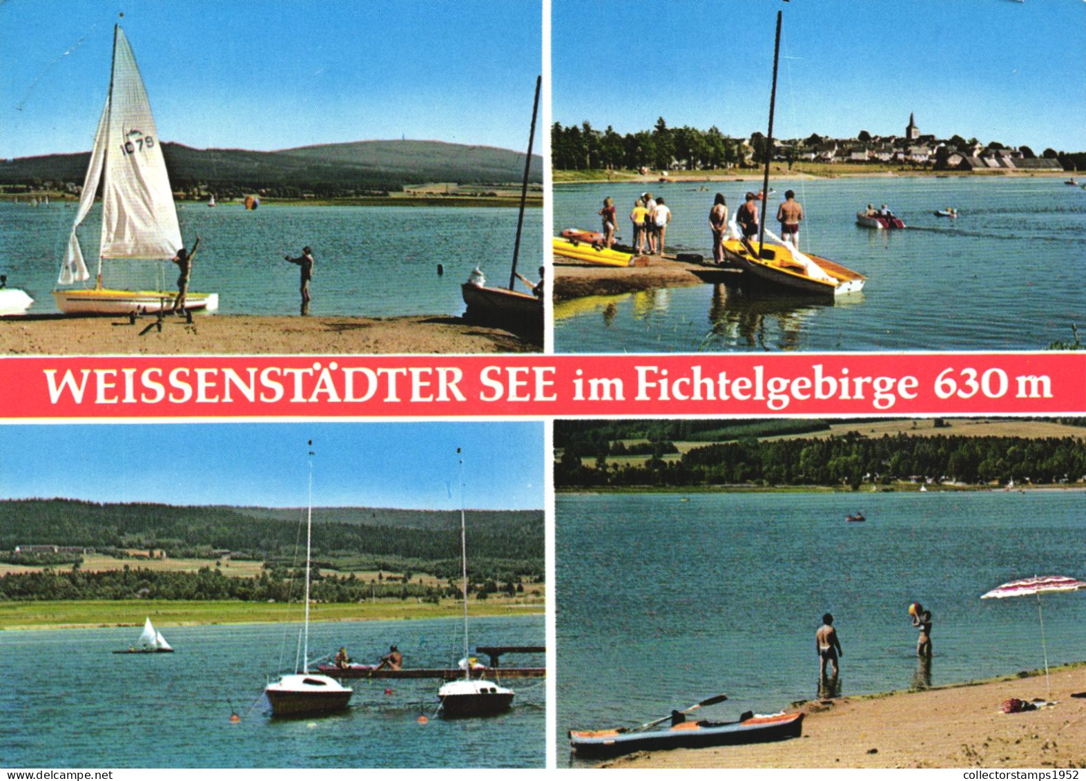 WEISSENSTADTER, SCHNEEBERG, FICHTELGEBIRGE, LAKE, BOATS, GERMANY - Schneeberg