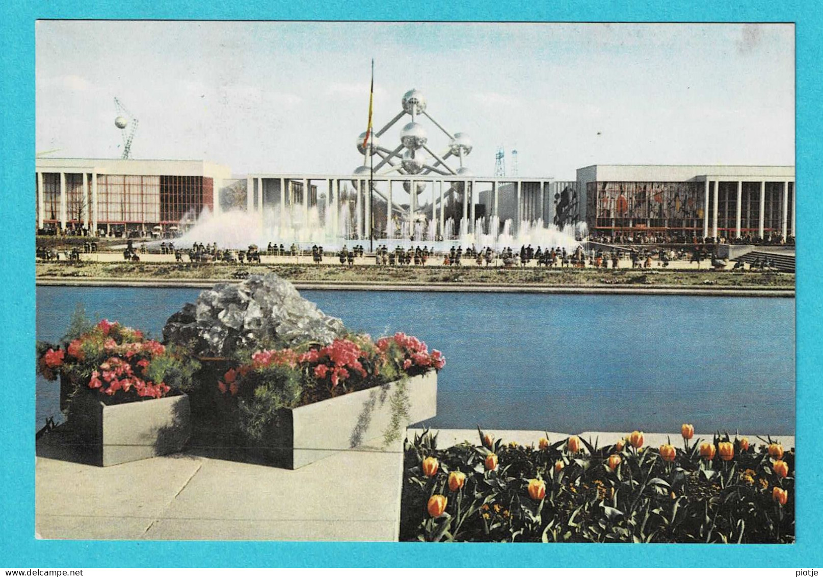 * Brussel - Bruxelles - Brussels * (Egicarte 1.318) Expo 1958, Exposition, Place Et Portique De Belgique, Atomium Heizel - Expositions Universelles