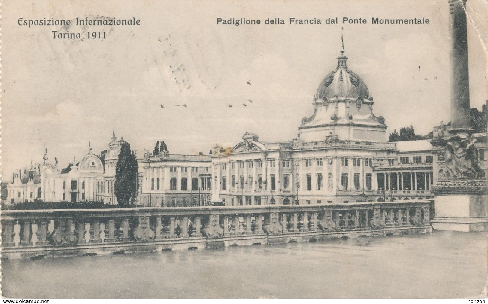 2f.256  TORINO - Esposizione Internazionale 1911 - Padiglione Della Francia Dal Ponte Monumentale - 1911 - Exposiciones