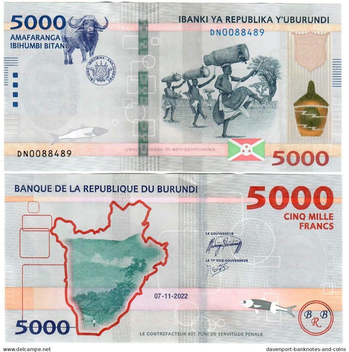 Burundi 5000 Francs 2022 (2023) UNC - Burundi