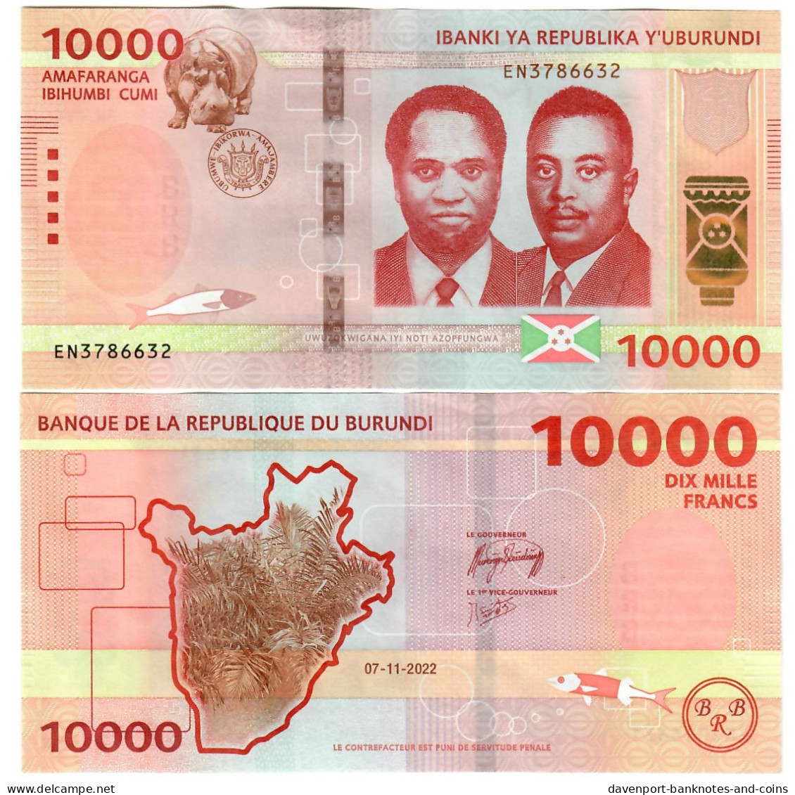 Burundi 10000 Francs 2022 (2023) UNC - Burundi