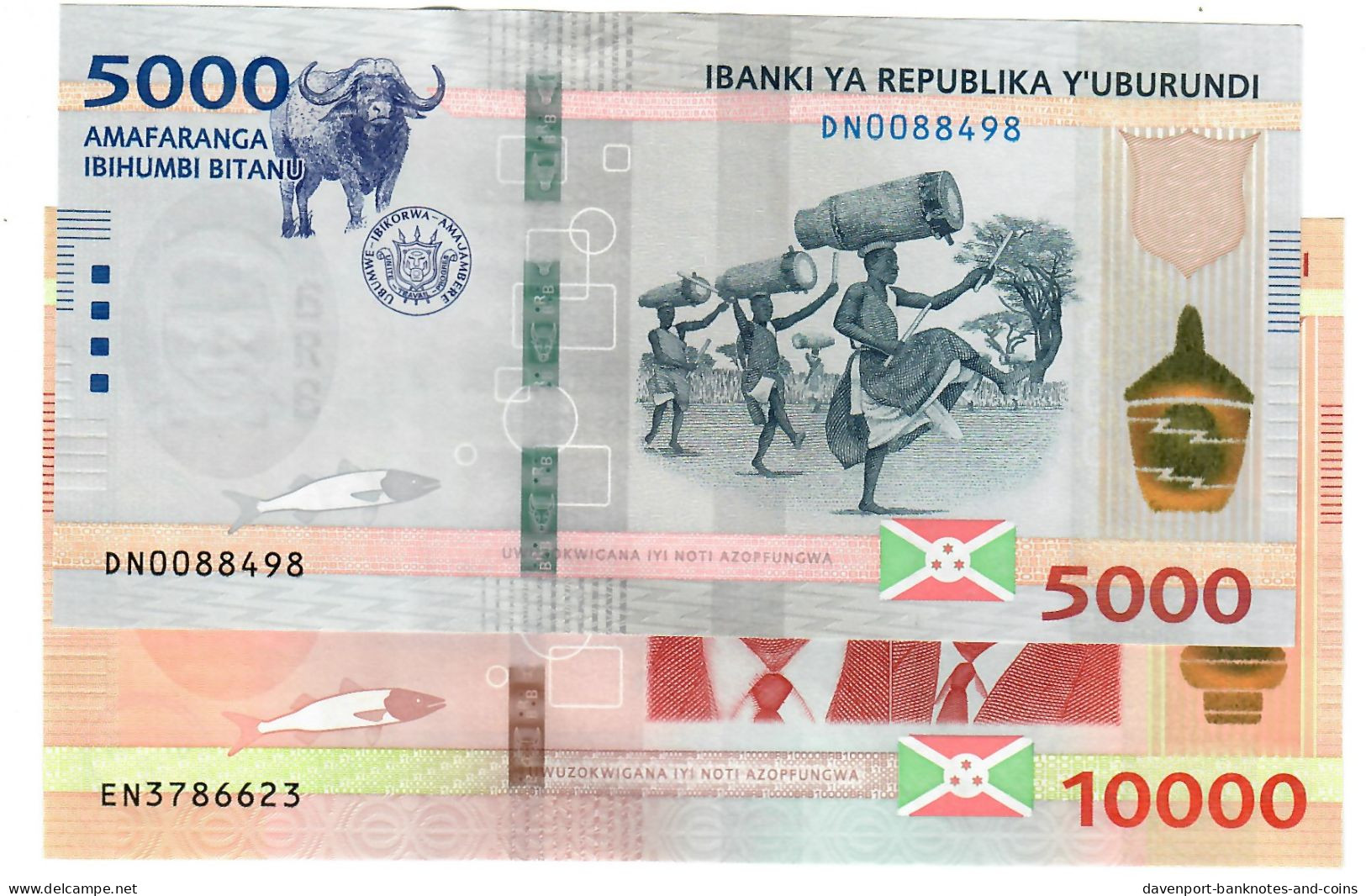 SET Burundi 5000 & 10000 Francs 2022 (2023) UNC - Burundi