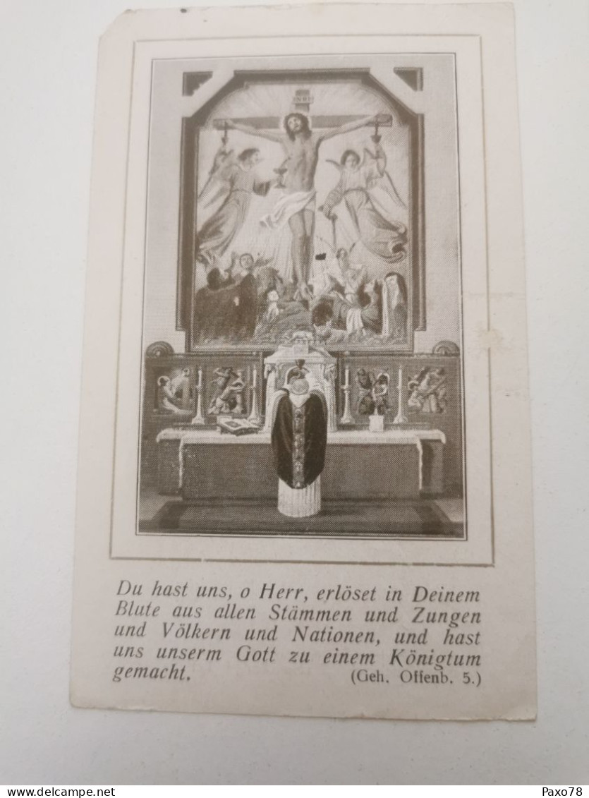Souvenir Communion Luxembourg, Bissen 1932. Nicolas Wolff - Comunión Y Confirmación