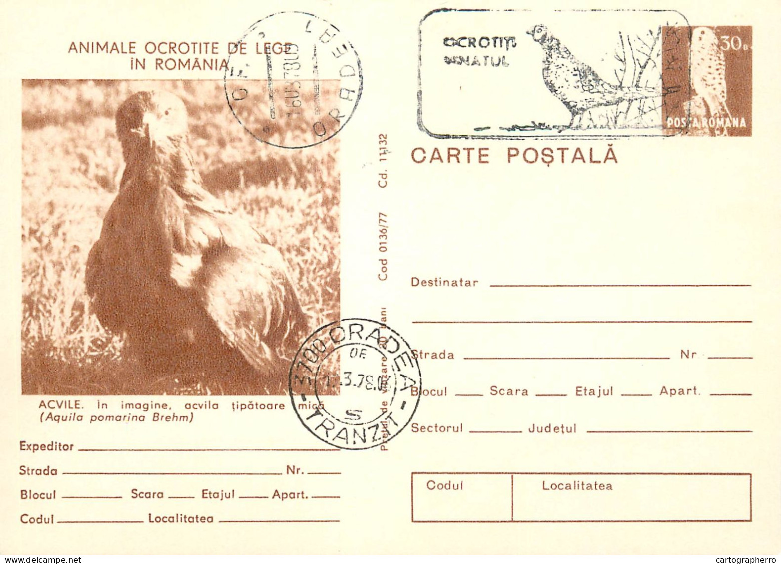 Animals Protected By Law In Romania Set Of 20 Postal Stationery Cards 1980 - Collections & Lots