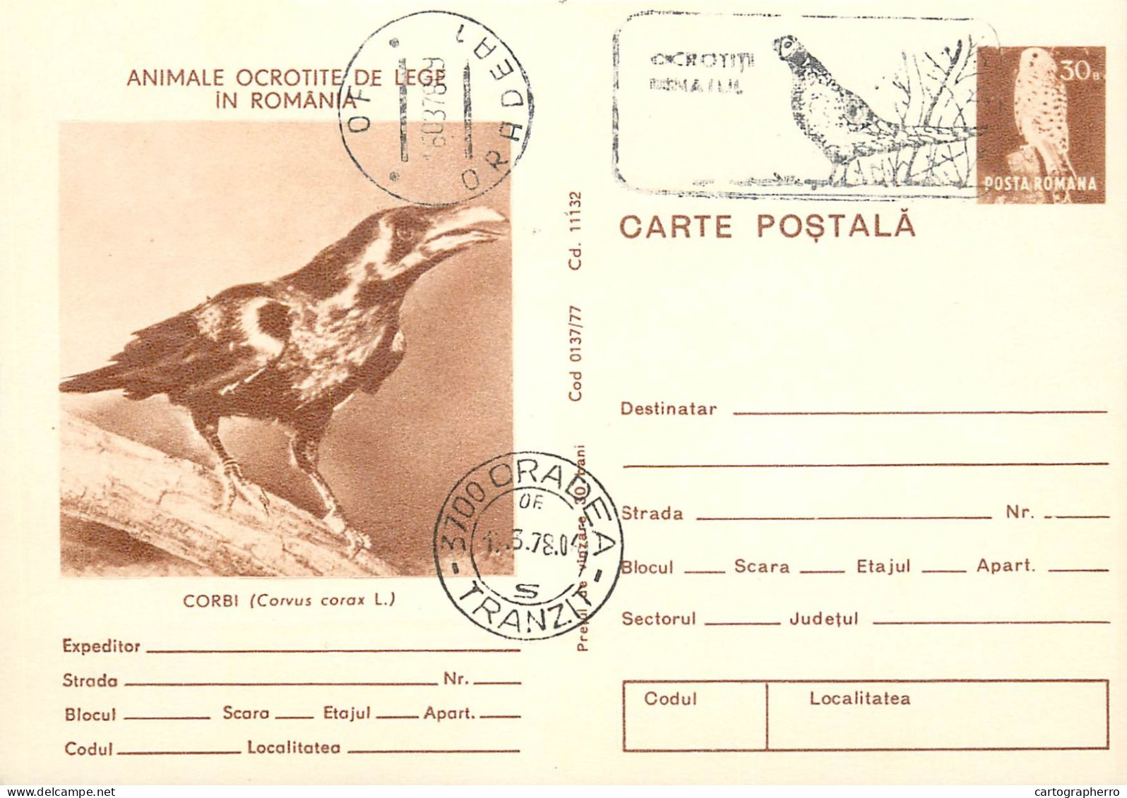 Animals Protected By Law In Romania Set Of 20 Postal Stationery Cards 1980 - Collections & Lots