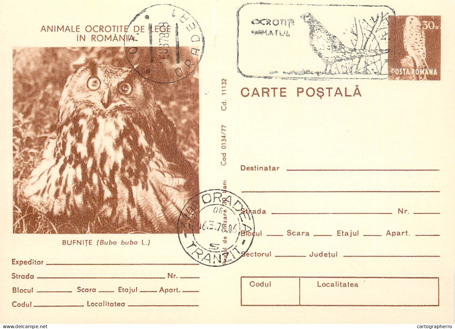 Animals Protected By Law In Romania Set Of 20 Postal Stationery Cards 1980 - Collezioni E Lotti