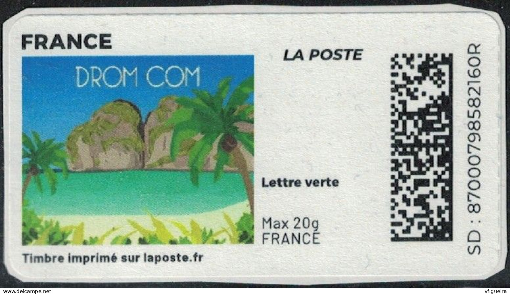 France Vignette Sur Fragment Used Mon Timbre En Ligne Drom Com SU - Printable Stamps (Montimbrenligne)