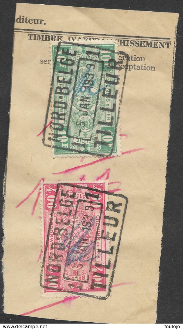 TR156+TR162  Nord-belge Tilleur Le 5 Jan 1939 (Alb Vert 6) - Documents & Fragments