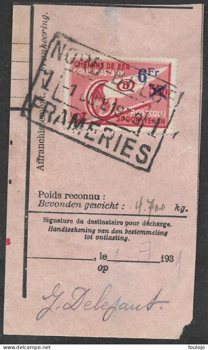 TR204  Nord-belge Frameries Le 1 JUIL 1939 (Alb Vert 8) - Documenten & Fragmenten