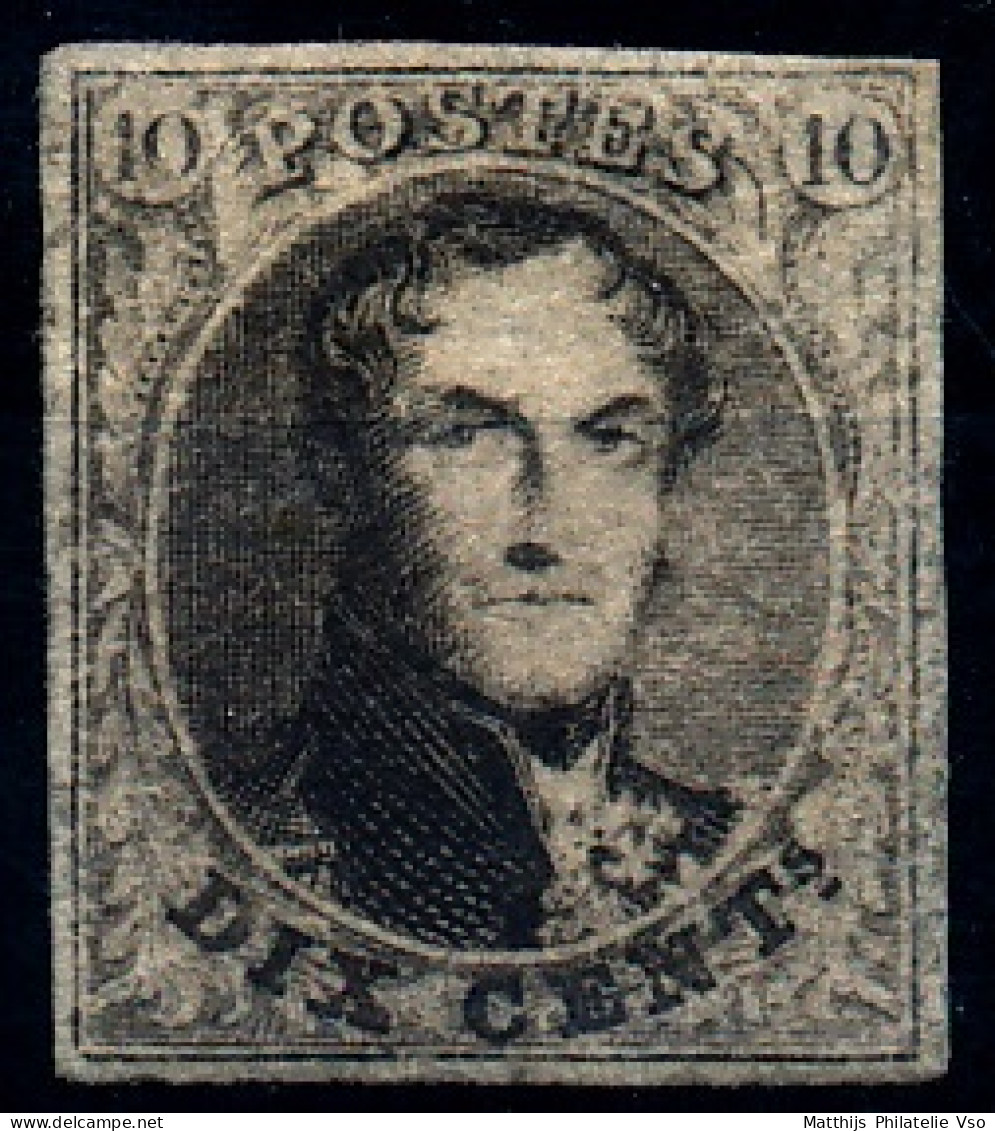 1851-1857 Médaillons (6/8) - [** SUP] N° 6a, 10c brun foncé (papier ...
