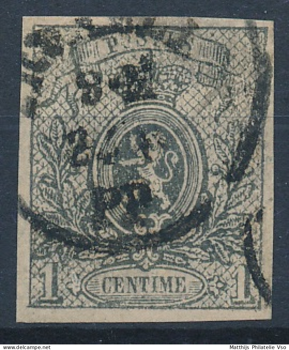 [O SUP] N° 22, 1c Gris, Belles Marges Régulières - Jolie Obl Des Imprimés - Cote: 170€ - 1866-1867 Coat Of Arms