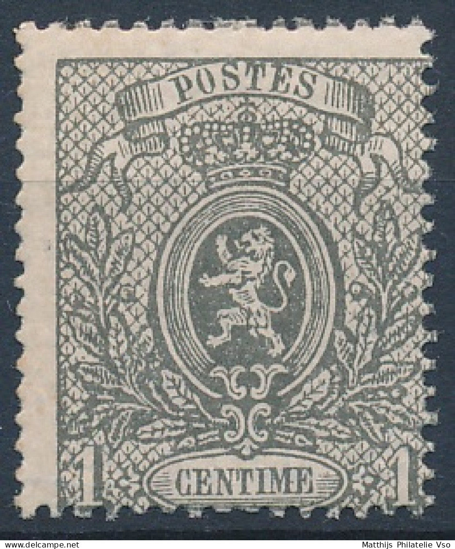 [** SUP] N° 23A, 1c Gris - Fraîcheur Postale - Cote: 240€ - 1866-1867 Coat Of Arms