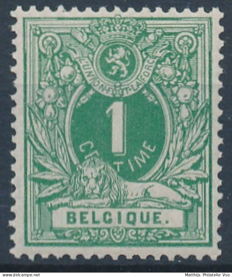 [** SUP] N° 26A, 1c Vert-pâle, Centrage Parfait - Fraîcheur Postale - Cote: 195€ - 1869-1883 Leopold II.