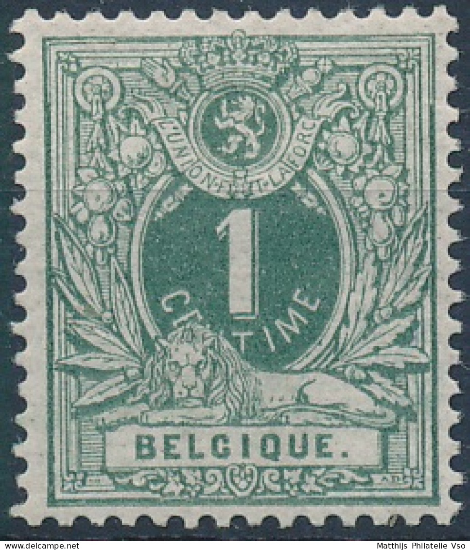 [** SUP] N° 26B, 1c Vert-gris, Excellent Centrage - Fraîcheur Postale - Cote: 167€ - 1869-1883 Leopold II