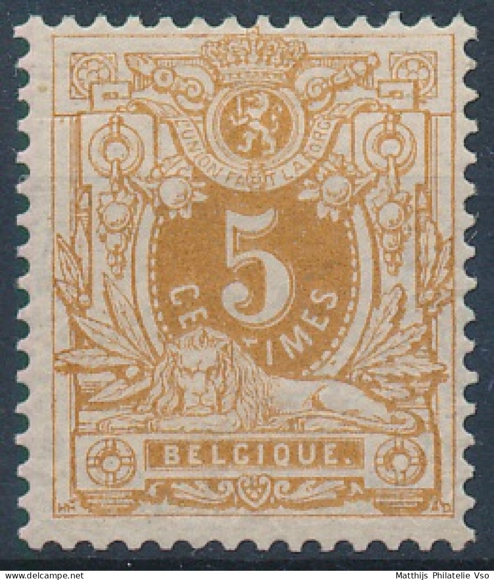 [** SUP] N° 28B, 5c Ocre-rouge Vif, Bon Centrage (non Compté) - Fraîcheur Postale. LUXE - Cote: 575€ - 1869-1883 Leopold II.