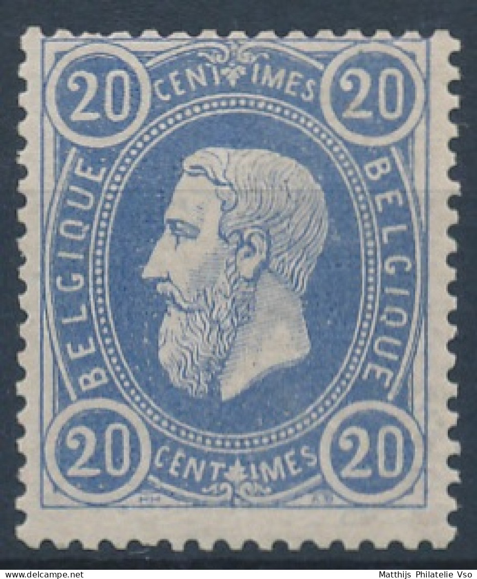 [** SUP] N° 31, 20c Bleu, Centrage Correct - Fraîcheur Postale - Cote: 525€ - 1869-1883 Leopold II