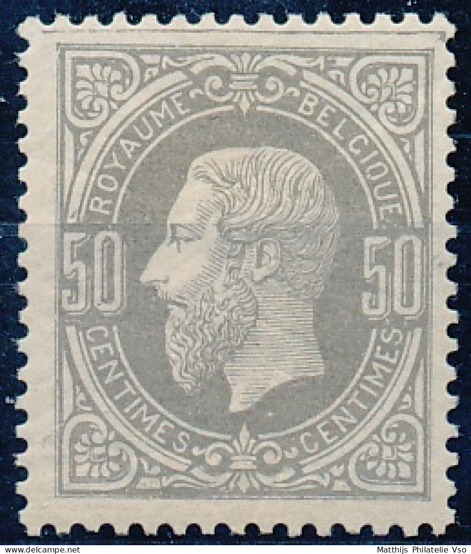 [** SUP] N° 35A, 50c Gris Pâle, TB Centrage. Fraîcheur Postale - Certificat Photo. LUXE - Cote: 2250€ - 1869-1883 Leopold II