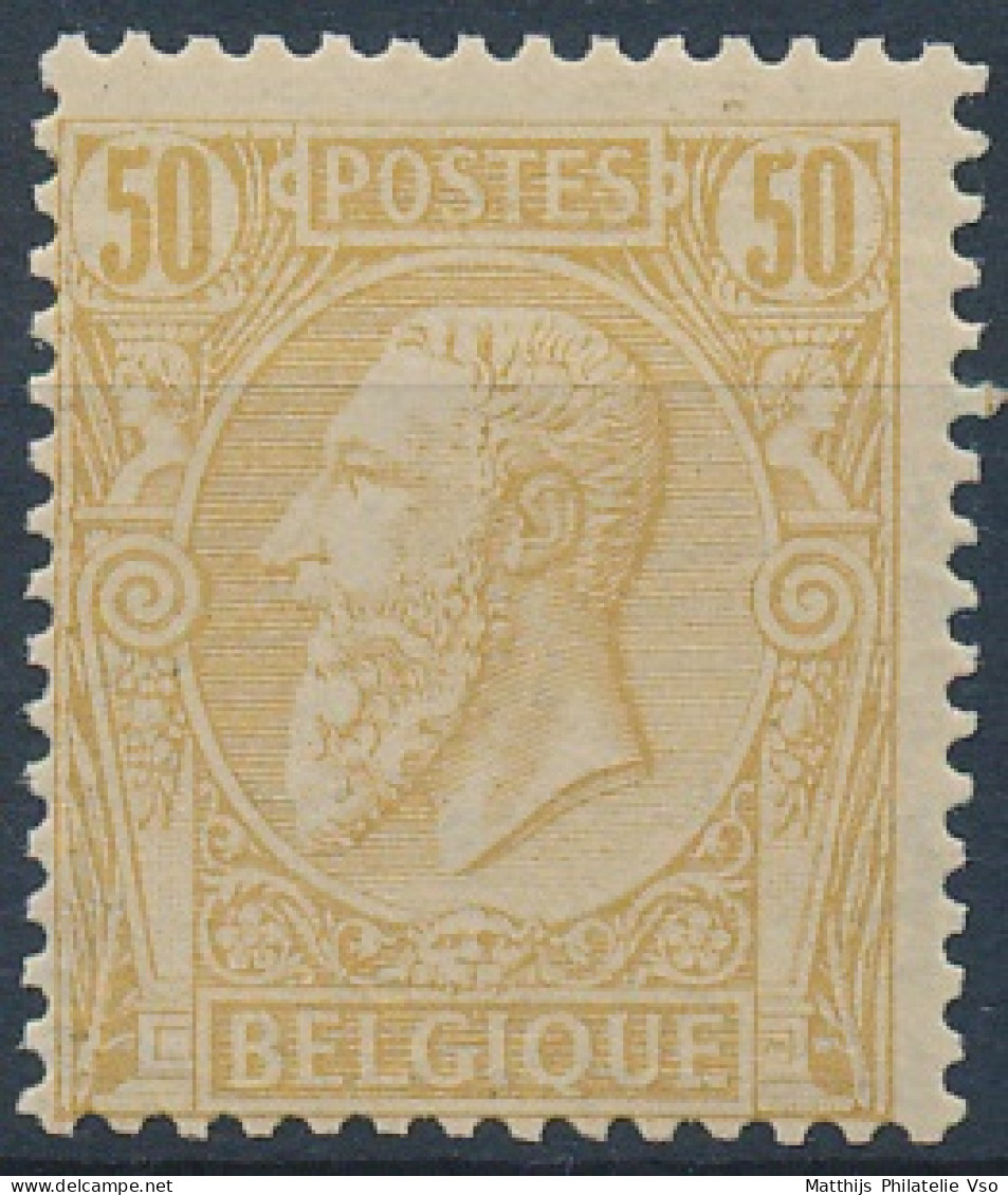 [** SUP] N° 50, 50c Ocre/jaunâtre - Fraîcheur Postale - Cote: 50€ - 1884-1891 Leopoldo II