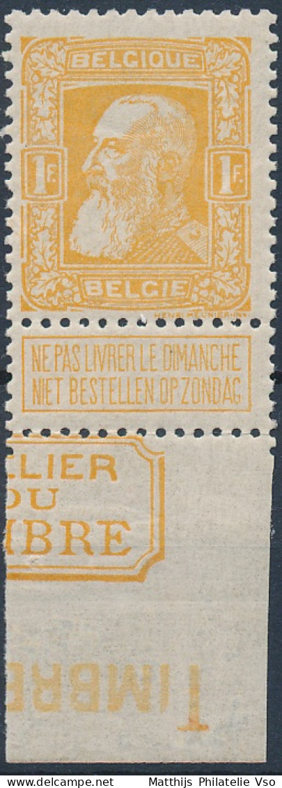 [* SUP] N° 79, 1F Jaune-orange, Légère Trace Et Bdf - Atelier Du Timbre - Cote: 175€ - 1905 Breiter Bart