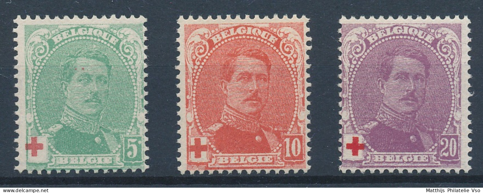 [** SUP] N° 129/31, 'Albert I', La Série Complète - Fraîcheur Postale - Cote: 70€ - 1914-1915 Cruz Roja