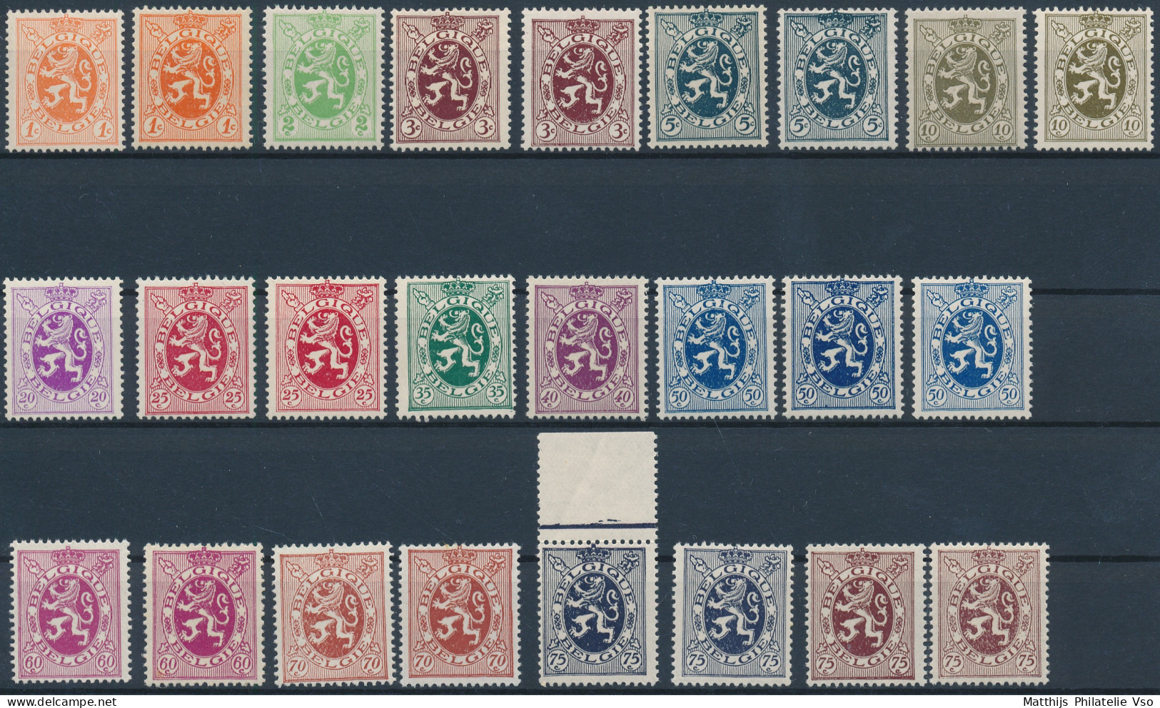 [** SUP] N° 276/88A, La Série Complète Ainsi Que Toutes Les Nuances + Un Superbe 288A Avec Nuance Pâle - Cote: 163€ - Unused Stamps