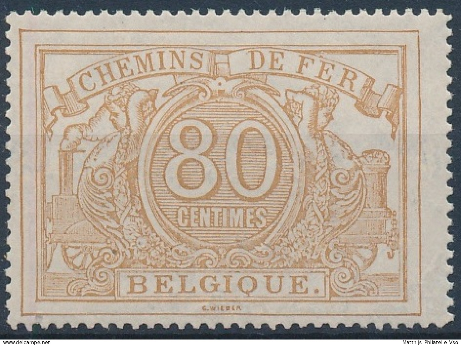 [** SUP] TR12a, 80c Brun-orange, Papier Filigrané - Fraîcheur Postale. Rare - Cote: 930€ - Other & Unclassified