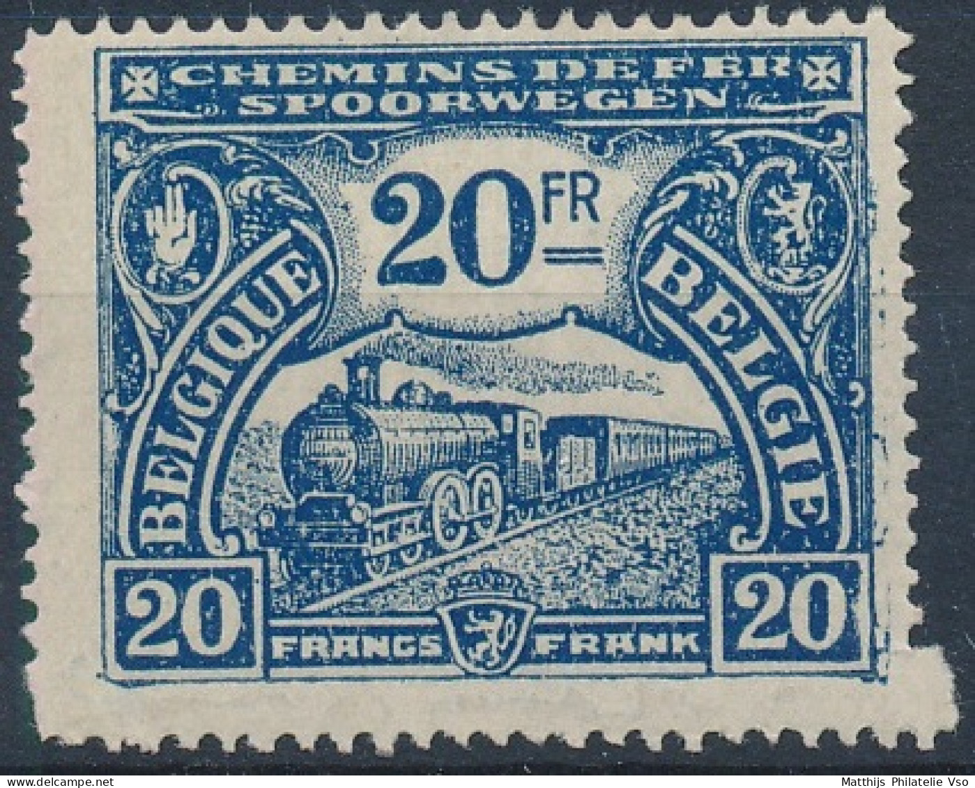 [** SUP] TR127, 20F Bleu, La Bonne Valeur - Fraîcheur Postale. Rare - Cote: 3140€ - Sonstige & Ohne Zuordnung