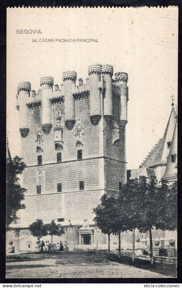 España - Circa 1920 - Postcard - Segovia - Alcazar - Main Facade - Segovia