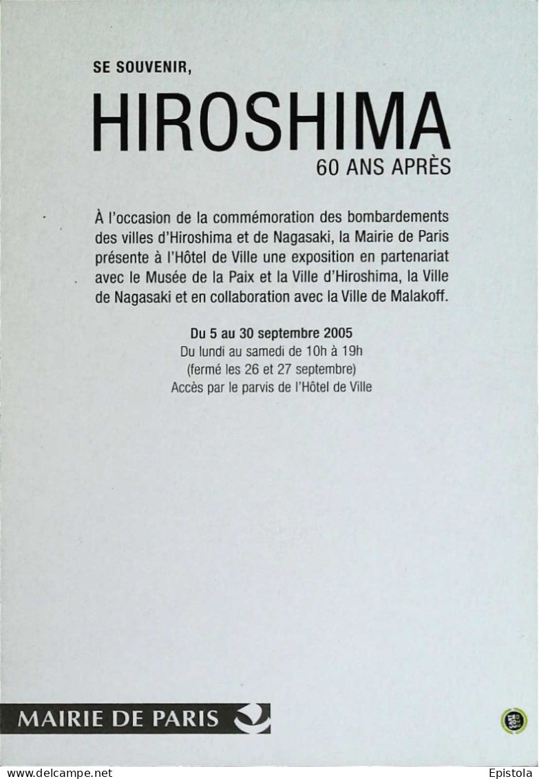 ►   Japan  Exposition Hiroshima 60 Après 2005 - Hiroshima