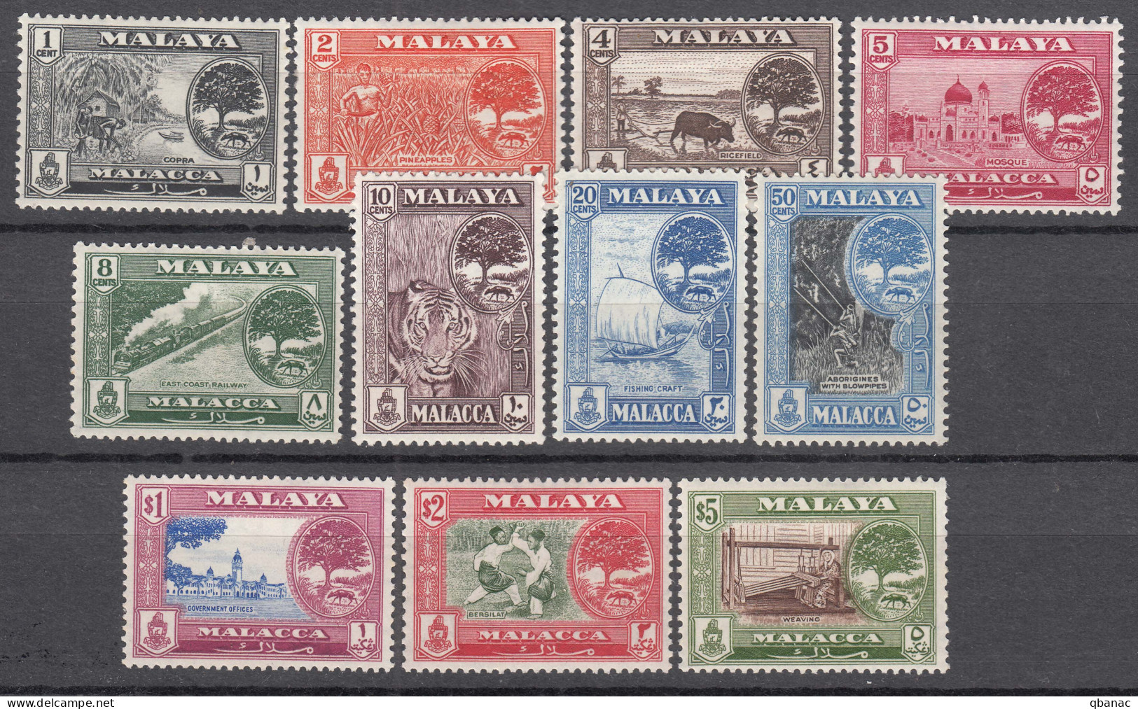 Malaya Malacca 1960 Mi#55-65 Mint Hinged - Malacca