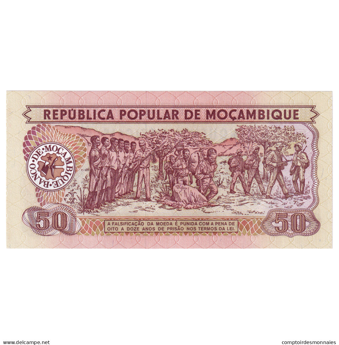 Billet, Mozambique, 50 Meticais, 1986, 1986-06-16, KM:125, NEUF - Moçambique