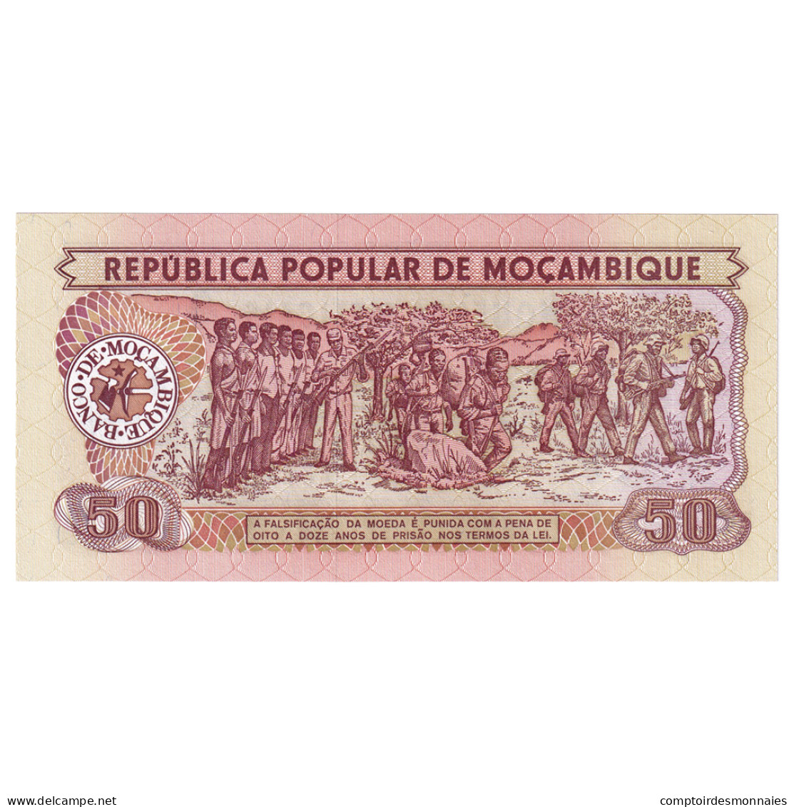 Billet, Mozambique, 50 Meticais, 1986, 1986-06-16, KM:125, NEUF - Mozambique