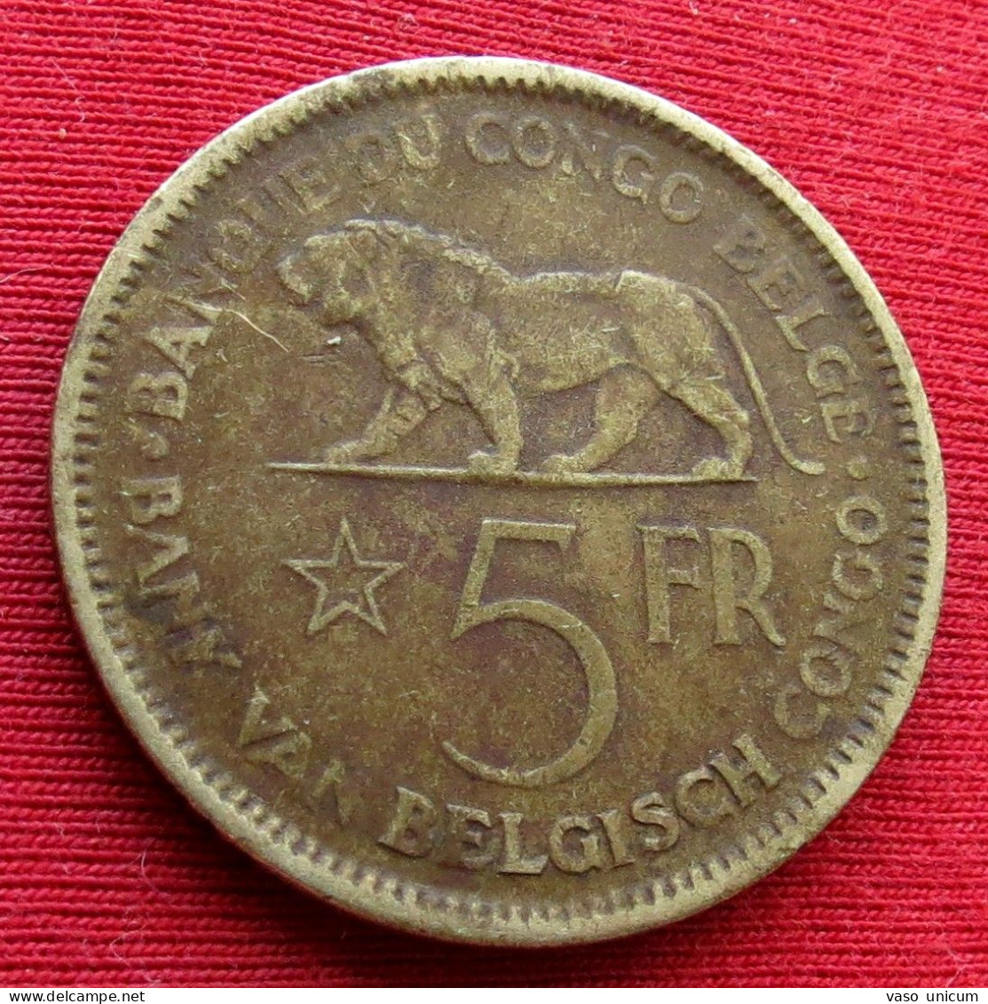 Congo Belgian 5 Francs 1936  Belgish  #2 - Otros & Sin Clasificación