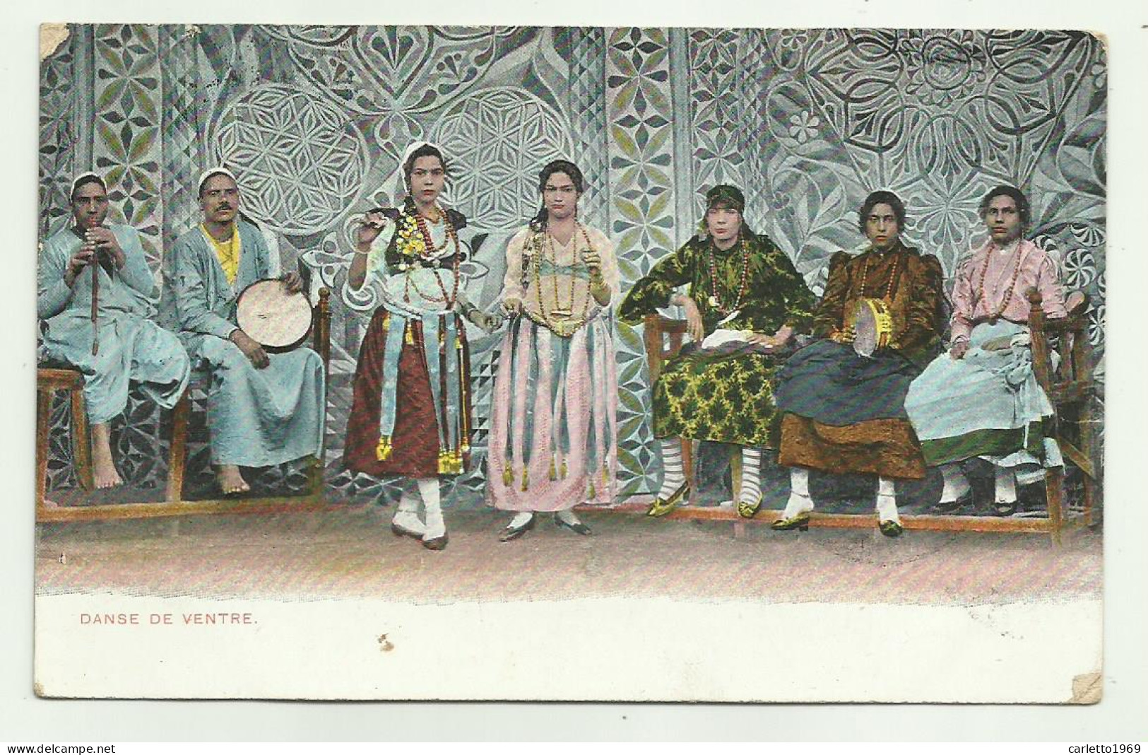 DANSE DE VENTRE - CAIRO 1908  - VIAGGIATA  FP - Cairo