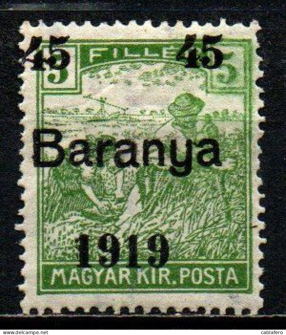 UNGHERIA - BARANJA - 1919 - SOVRASTAMPATO - MH - Unused Stamps