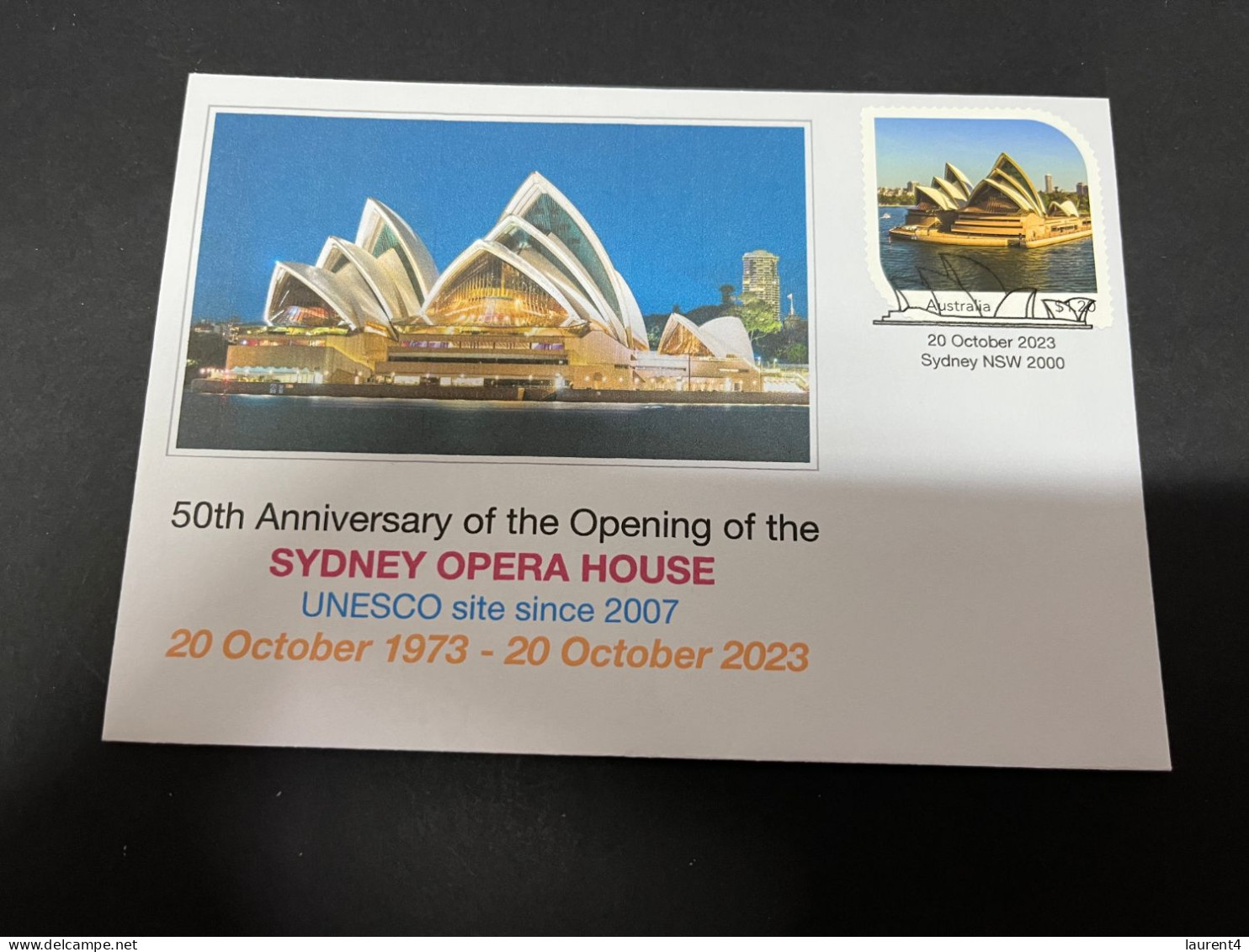 6-10-2023 (3 U 27) Sydney Opera House Celebrate 50th Anniversary (20-10-2023) 2 Covers - Storia Postale