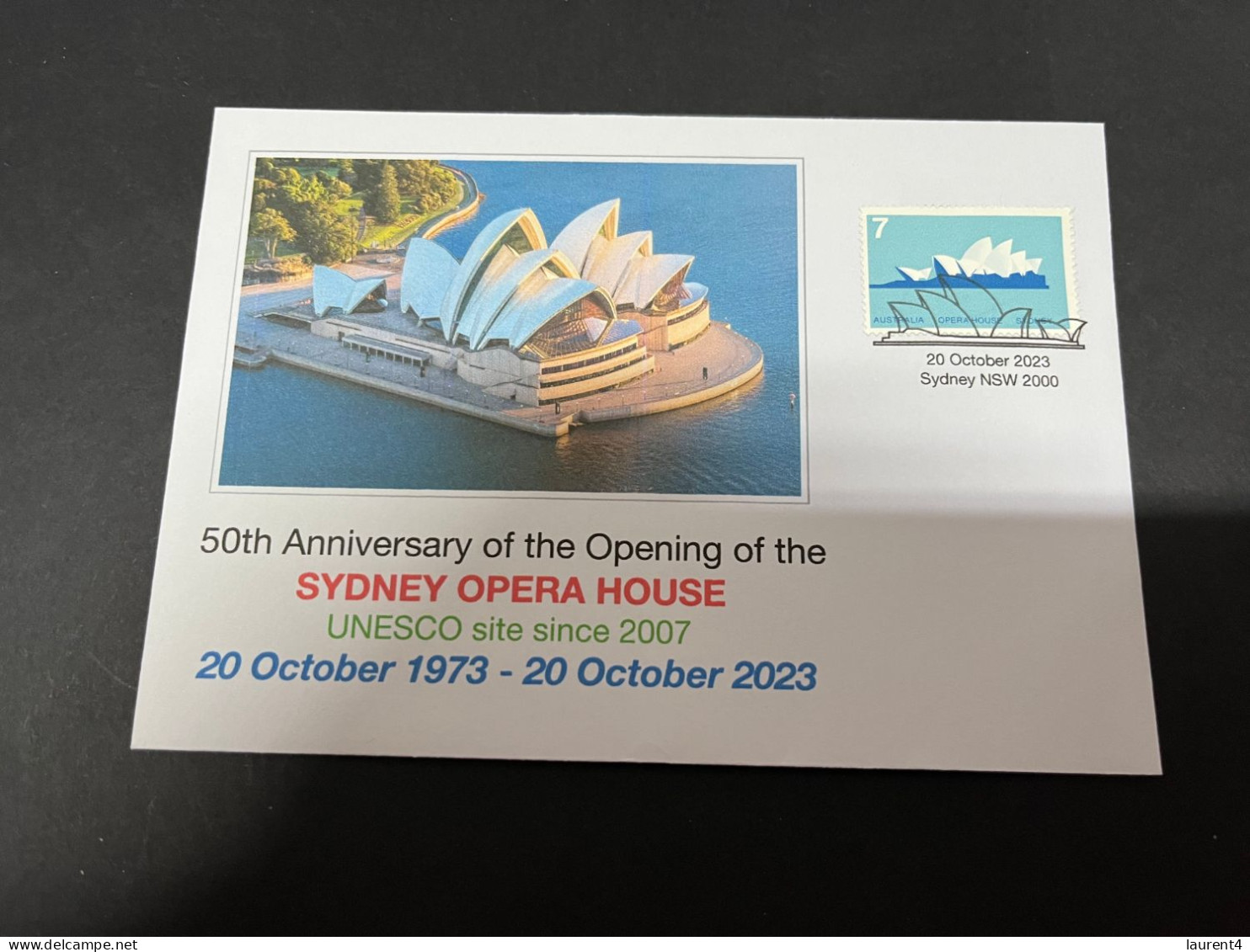 6-10-2023 (3 U 27) Sydney Opera House Celebrate 50th Anniversary (20-10-2023) 2 Covers - Lettres & Documents