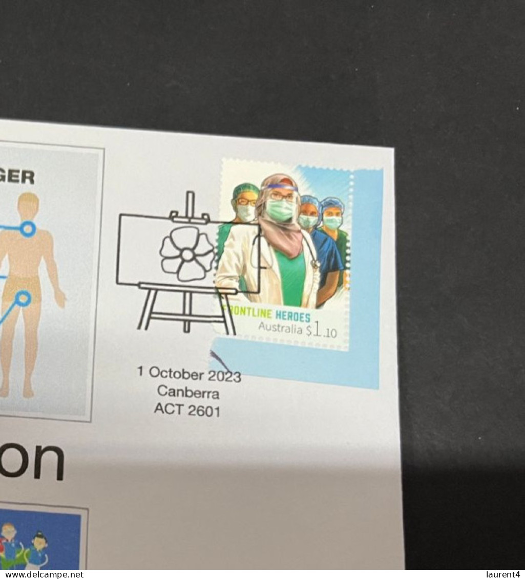 (6-10-2023) (3 U 27) HPV Vaccination (with Australia COVID-19 Doctor's & Nurses Stamp From Special Mini-sheet) - Maladies