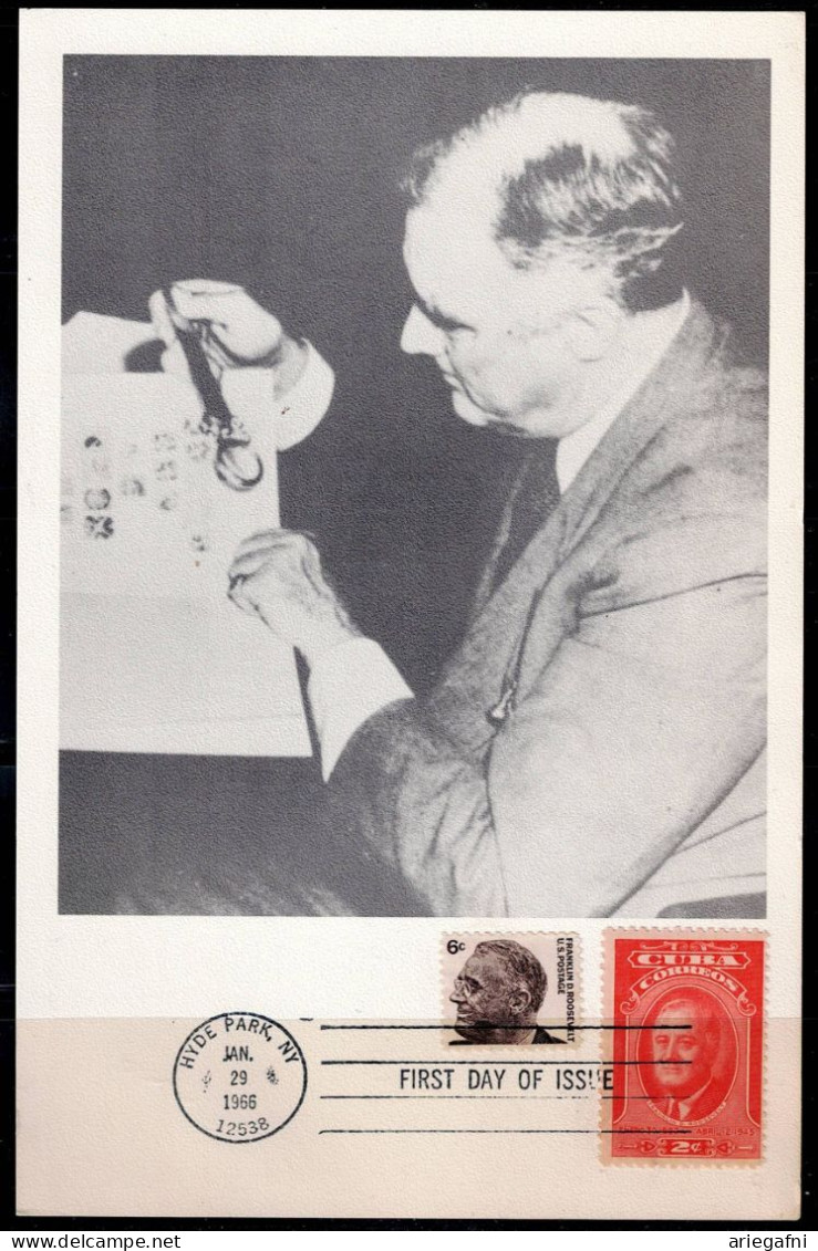 UNITED STATES 1966 FIRST DAY ISSUE FRANKLIN D.ROOSEVELT VF!! - Souvenirkaarten