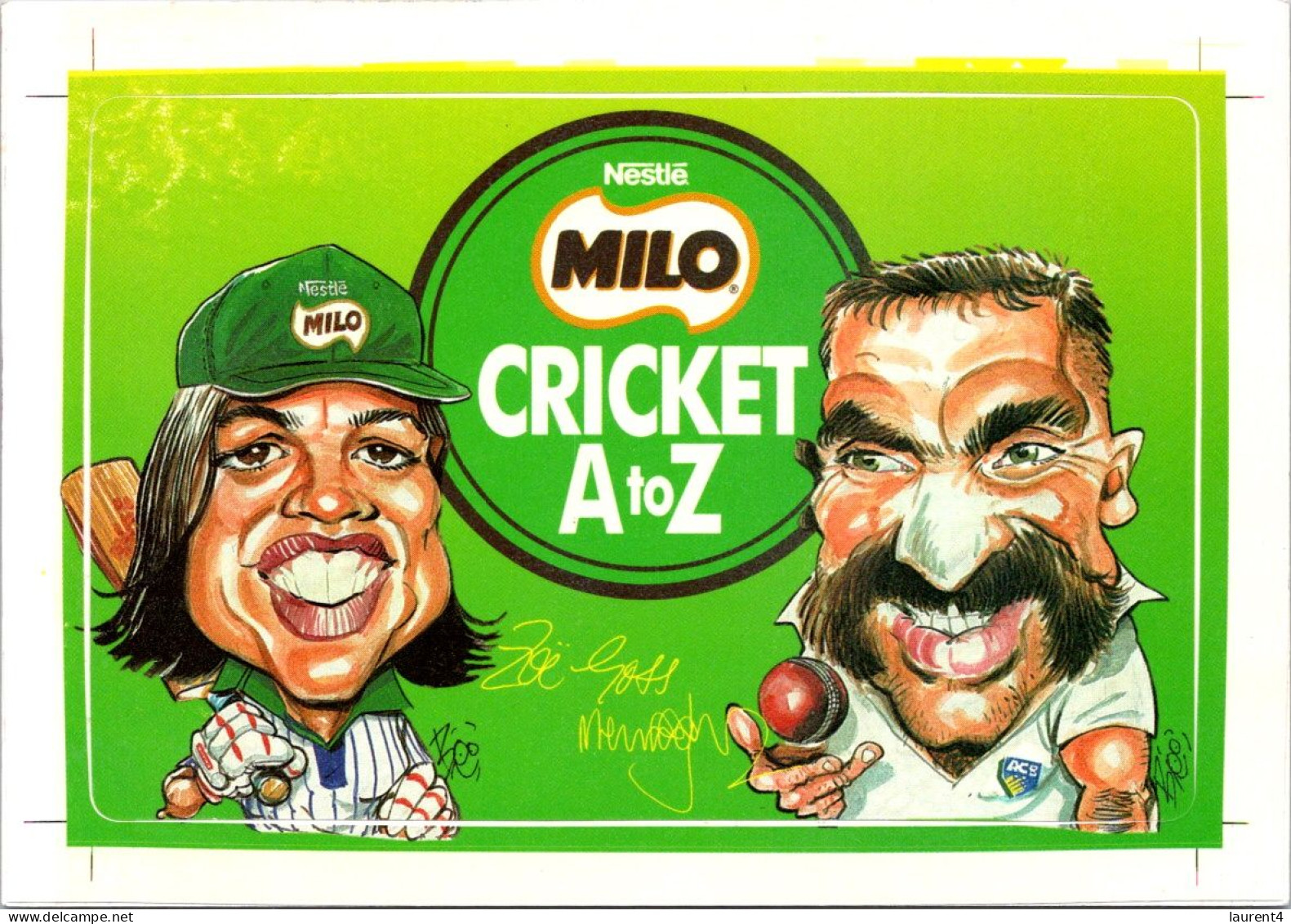 6-10-2023 (3 U 30) Australia - Cricket - Milo (by Nestlé) Sticker/ Card - Críquet