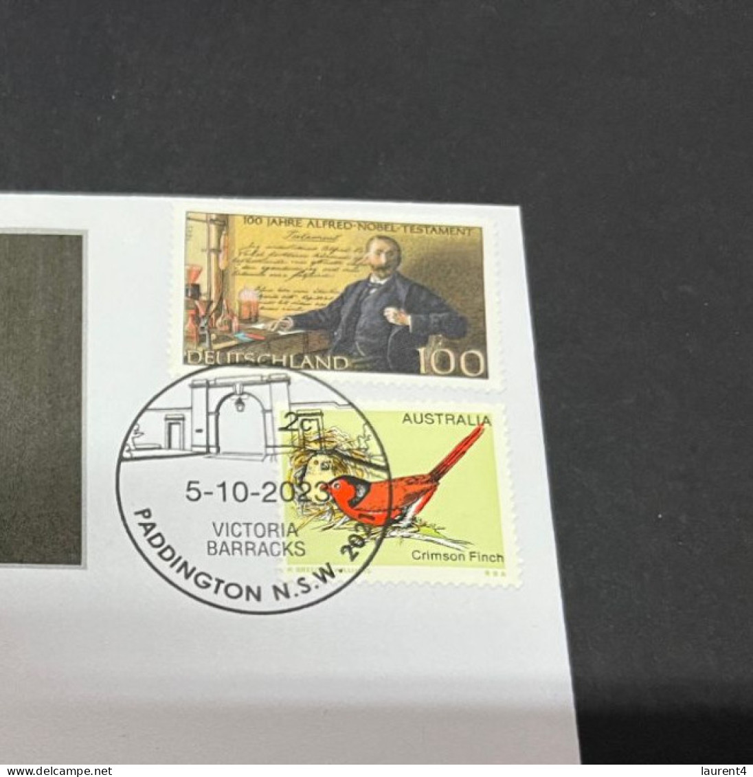 6-10-2023 (3 U 27) Nobel Literature Prize Awarded In 2023 - 1 Cover - Nobel Germany + OZ Stamp (postmarked 5-10-2022) - Otros & Sin Clasificación