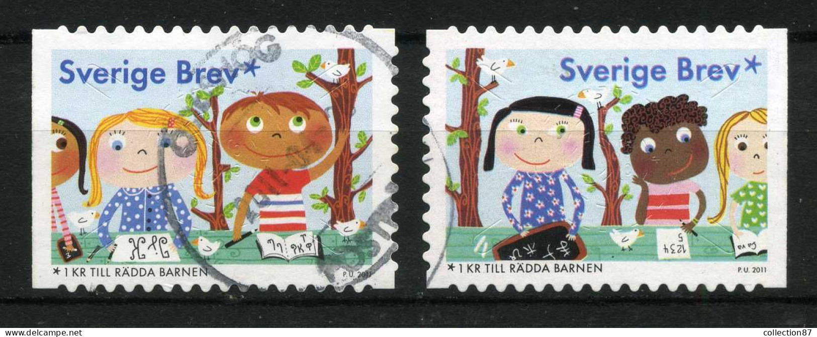 Réf 77 < -- SUEDE < Yvert N° 2785 à 2786  Ø < Oblitéré Ø Used -- > Enfants - Used Stamps