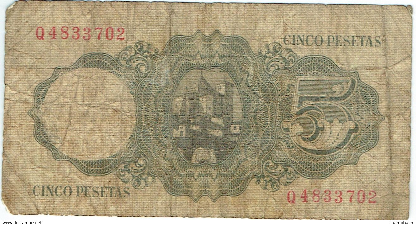 Espagne - Billet De 5 Pesetas - Jaime Balmes - 16 Août 1951 - P140a - 5 Pesetas