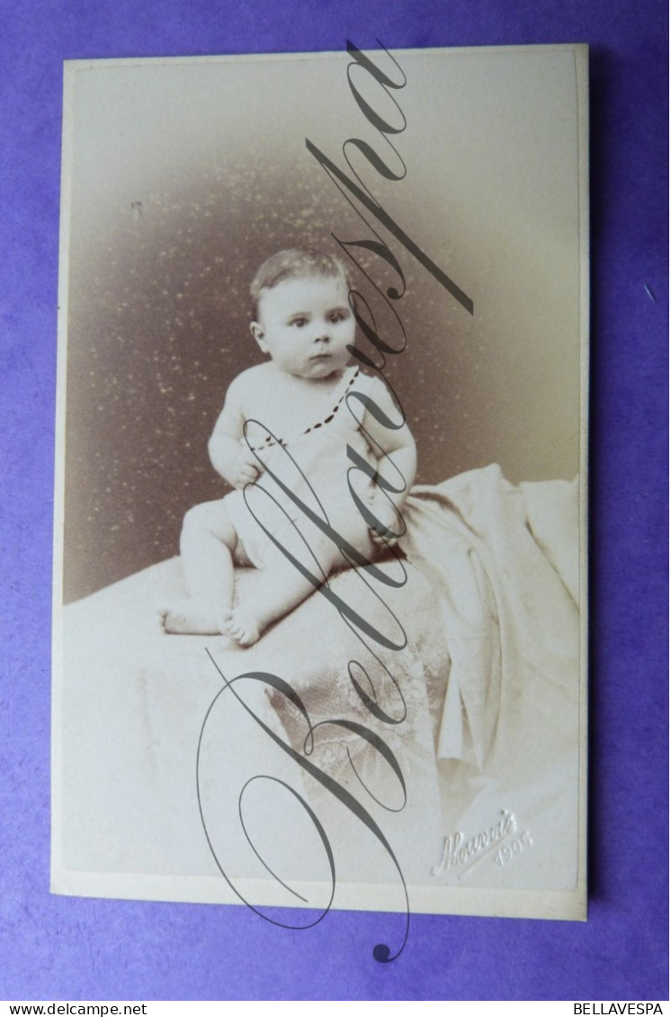 C.D.V. -Photo-Carte De Visite Studio A.Luvois Brux. "René Eichmann  4 Maand , 1905 - Ancianas (antes De 1900)