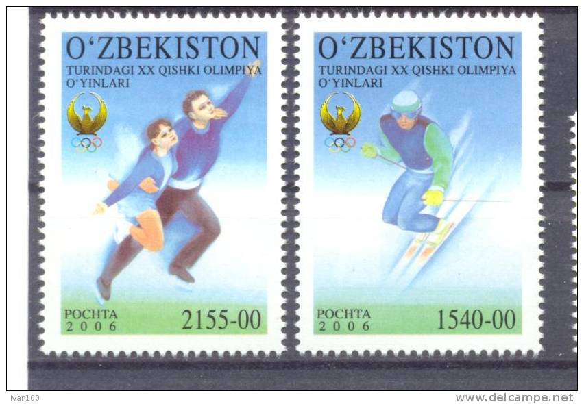 2006.Uzbekistan,  Winter Olympic Games Torino'2006, 2v,   Mint/** - Uzbekistán