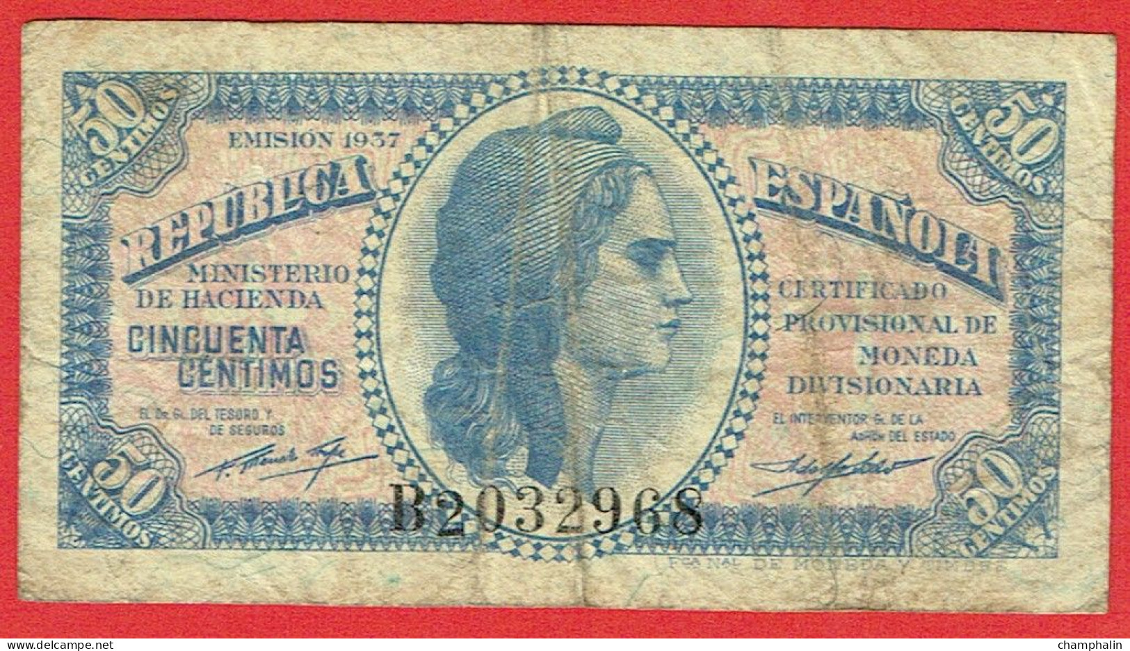 Espagne - Billet De 50 Centimos - 1937 - P93 - Altri & Non Classificati