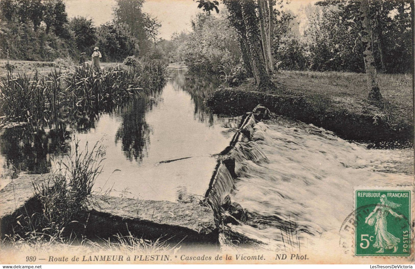 FRANCE - Route De Lanmeur à Plestin - Cascades De La Vicomté - ND Phot - Carte Postale Ancienne - Other & Unclassified