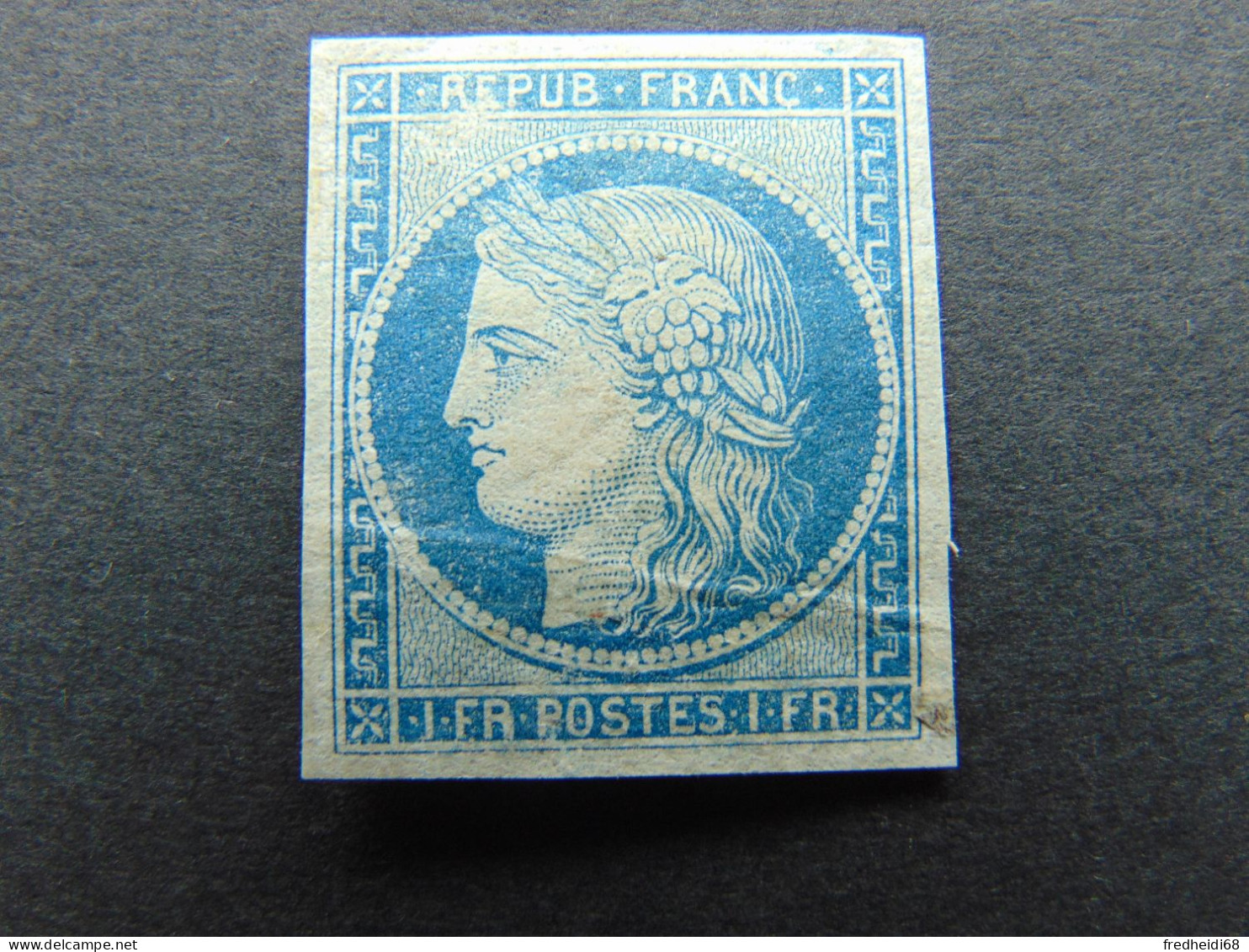 Très Bel Essai Du 1 Franc En Bleu - Proofs, Unissued, Experimental Vignettes